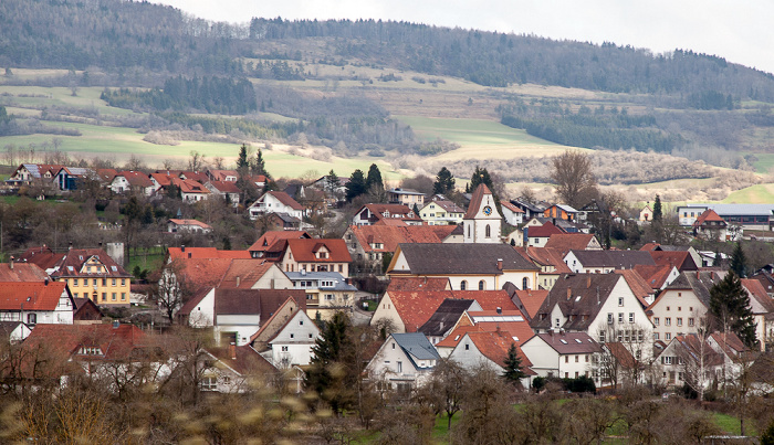 Schwarzwald Sauschwänzlebahn (Wutachtalbahn): Blick vom Talübergang Fützen - Fützen