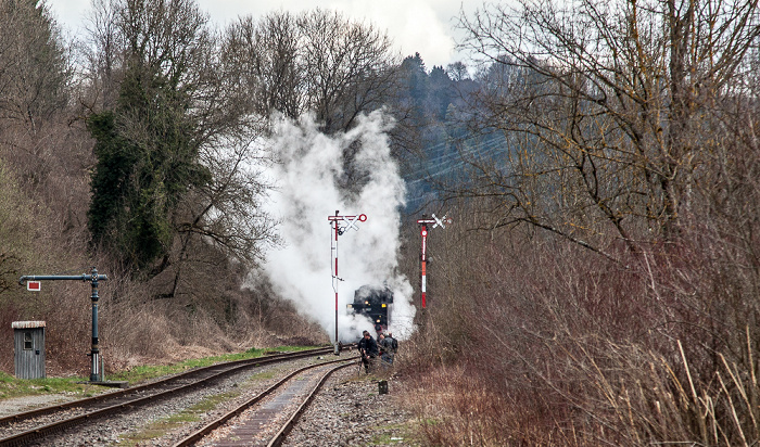 Bahnhof Weizen (Sauschwänzlebahn/Wutachtalbahn): Dampflokomotive 50 3501 Stühlingen