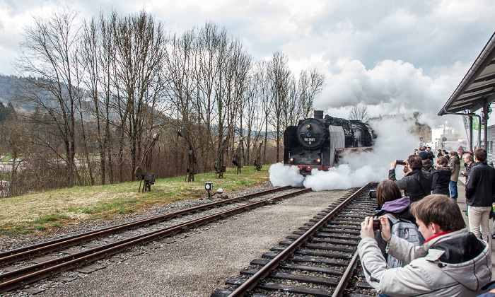 Stühlingen Bahnhof Weizen (Sauschwänzlebahn/Wutachtalbahn): Dampflokomotive 50 3501