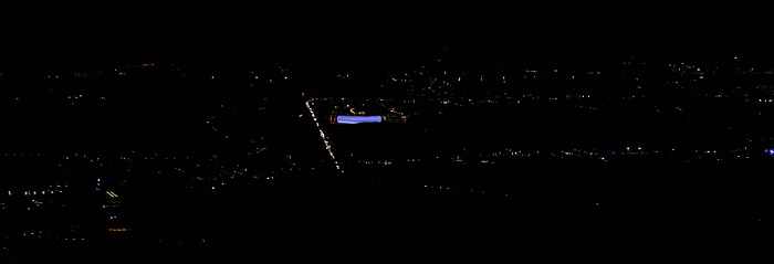 München Bundesautobahn A 8, Allianz Arena (Bildmitte) Luftbild aerial photo