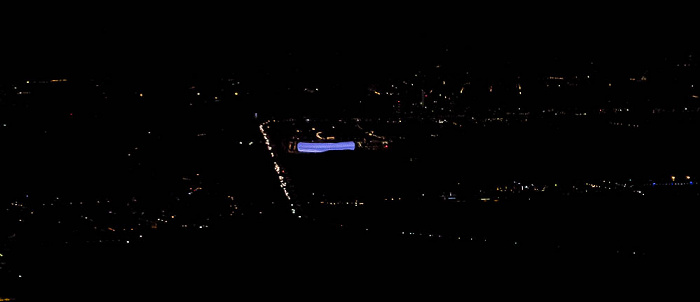 München Bundesautobahn A 8, Allianz Arena (Bildmitte) Luftbild aerial photo