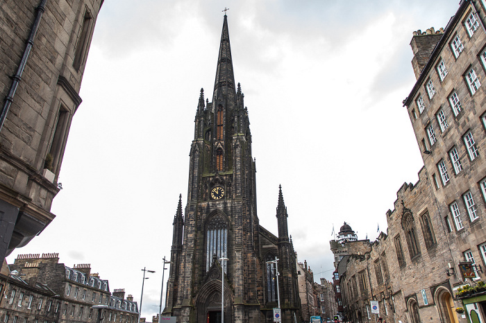 Edinburgh Old Town: Lawnmarket / Castlehill (Royal Mile), The Hub (ehem. Highland Tolbooth St John’s Church)