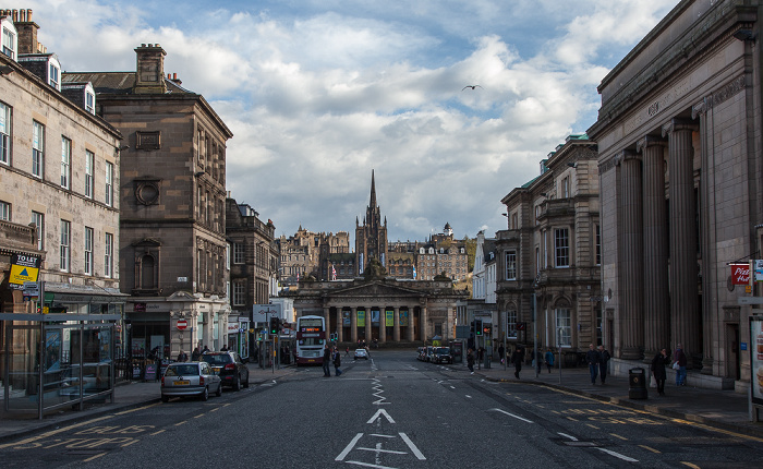 Edinburgh New Town: Hanover Street Lloyds TSB Scotland Bank Royal Scottish Academy Building The Hub