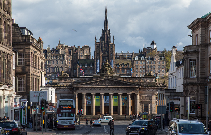 Edinburgh New Town: Hanover Street, Royal Scottish Academy Building Old Town The Hub