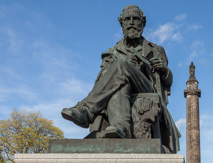 Edinburgh New Town: George Street - Statue of James Clerk Maxwell Melville Monument