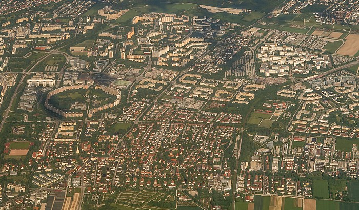 Perlach (unten) und Neuperlach München