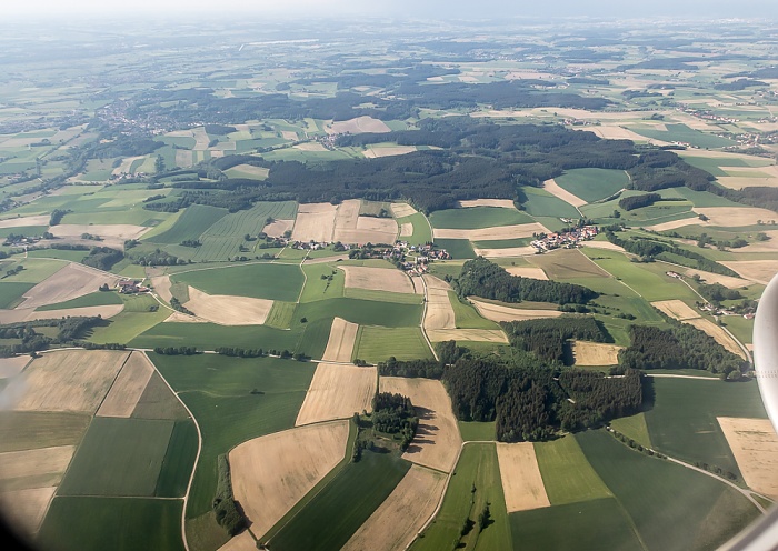 Bayern - Landkreis Erding: Fraunberg - Vorderbaumberg (links) und Hinterbaumberg Landkreis Erding