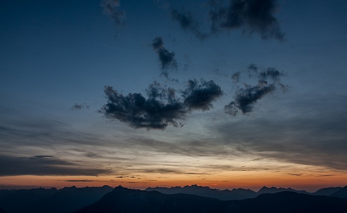 Hochoetz Blick von der Bielefelder Hütte: Tschirgant (unten) und Lechtaler Alpen