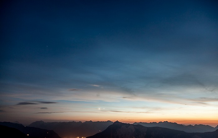 Hochoetz Blick von der Bielefelder Hütte: Tschirgant (unten) und Lechtaler Alpen