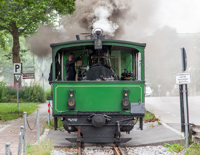 Prien am Chiemsee Seestraße: Dampflok der Chiemsee-Bahn