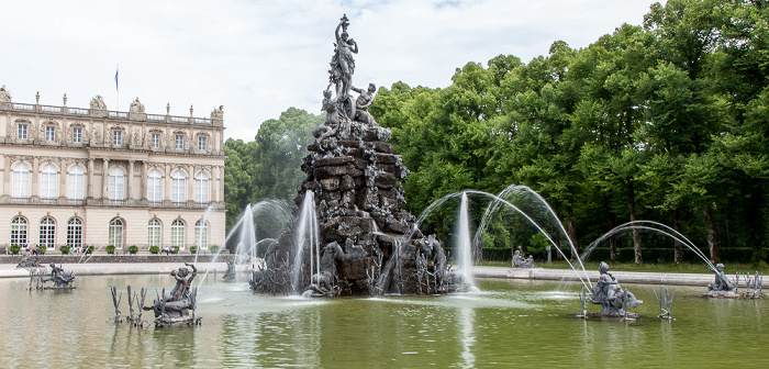 Herreninsel Schlosspark Herrenchiemsee: Fortunabrunnen Schloss Herrenchiemsee