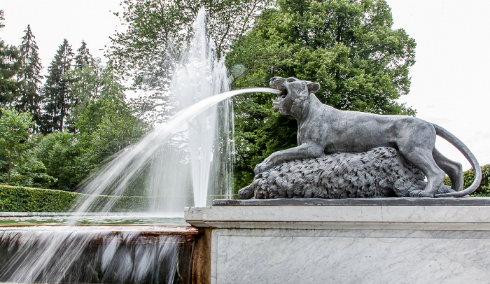 Schlosspark Herrenchiemsee: Südlicher Marmorbrunnen Herreninsel