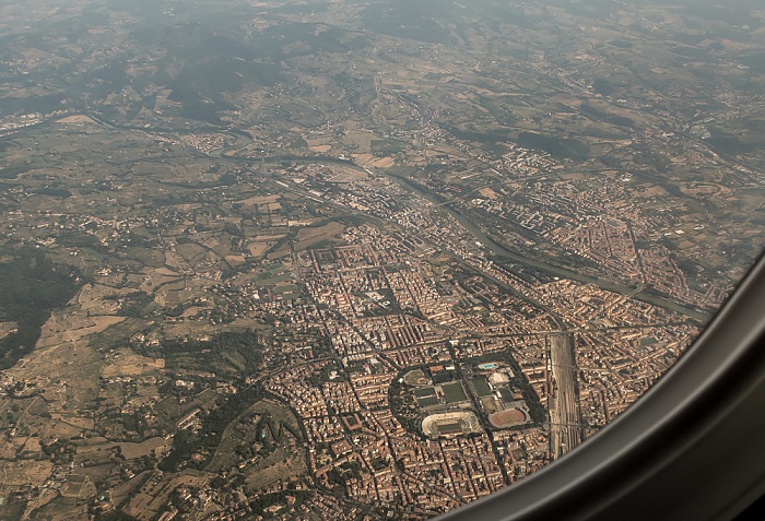 Toskana 2015-07-22 Flug DLA8196 München Franz Josef Strauß (MUC/EDDM) - Florenz (FLR/LIRQ) Luftbild aerial photo