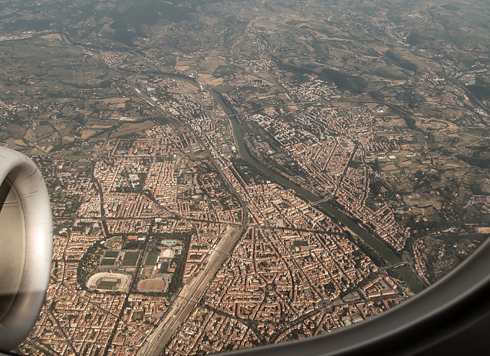 Toskana 2015-07-22 Flug DLA8196 München Franz Josef Strauß (MUC/EDDM) - Florenz (FLR/LIRQ) Luftbild aerial photo