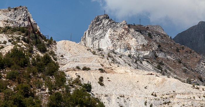 Apuanische Alpen (Bacino di Colonnata): Marmor-Steinbrüche Carrara