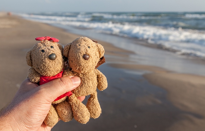 Viareggio Versilia: Spiaggia della Lecciona, Mittelmeer - Teddine und Teddy