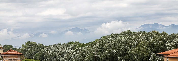 Blick aus dem Hotel Marchionni: Apuanische Alpen Viareggio