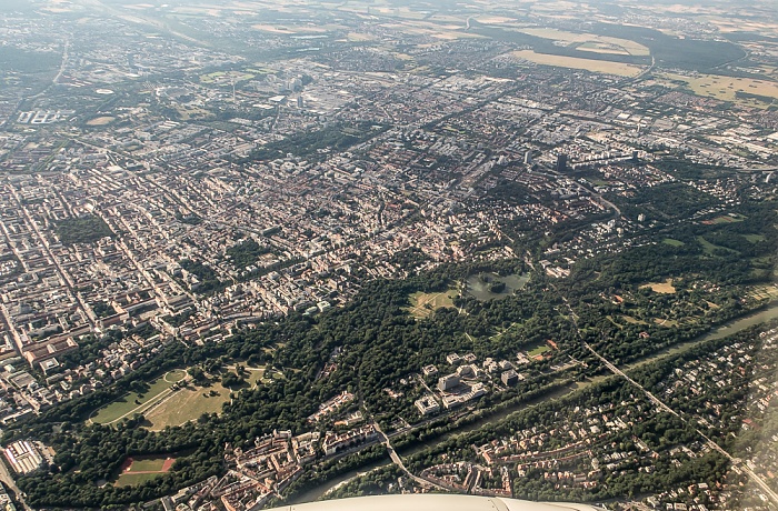 Von links oben nach rechts unten: Milbertshofen-Am Hart, Maxvorstadt / Schwabing-West, Schwabing-Freimann, Bogenhausen  München