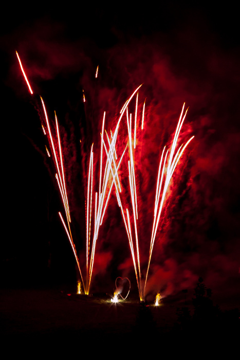 Blick vom Feurigen Tatzlwurm: Feuerwerk Tatzelwurm