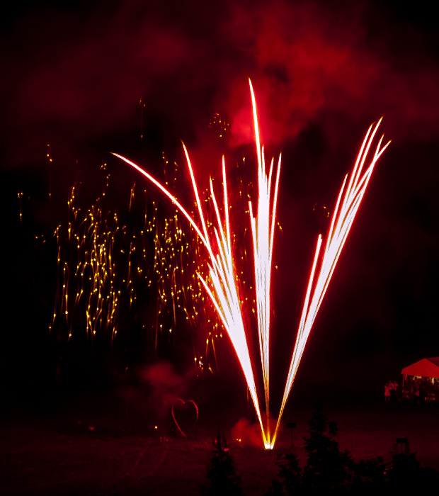 Blick vom Feurigen Tatzlwurm: Feuerwerk Tatzelwurm