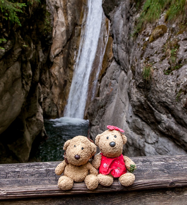 Mangfallgebirge: Wasserfälle am Tatzelwurm (Auerbach) - Teddy und Teddine