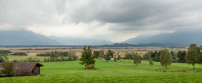 Blick vom Murnauer Höhenrücken Murnauer Moos