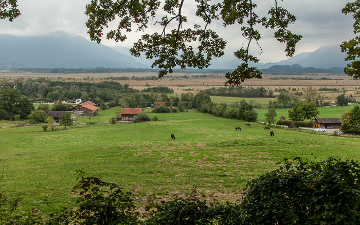 Blick vom Murnauer Höhenrücken Murnauer Moos