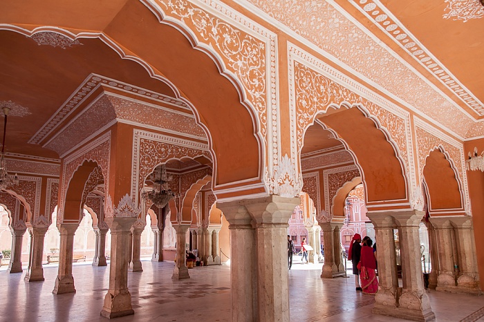 Jaipur City Palace: Sarvatobhadra Chowk - Diwan-i-Khas (private Audienzhalle)