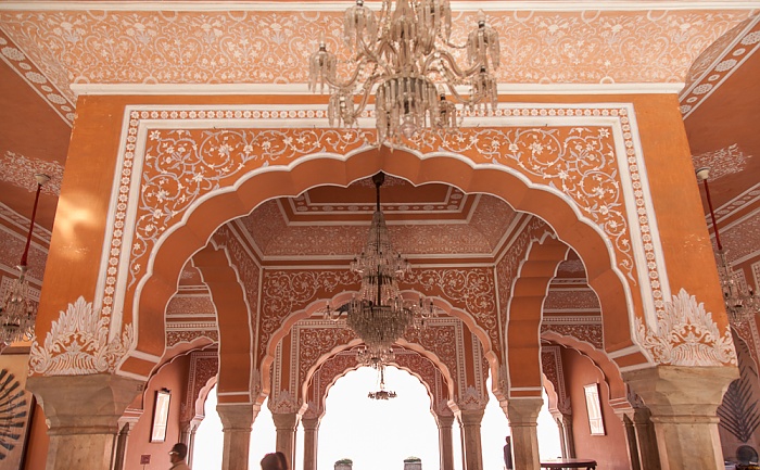 Jaipur City Palace: Sarvatobhadra Chowk - Diwan-i-Khas (private Audienzhalle)