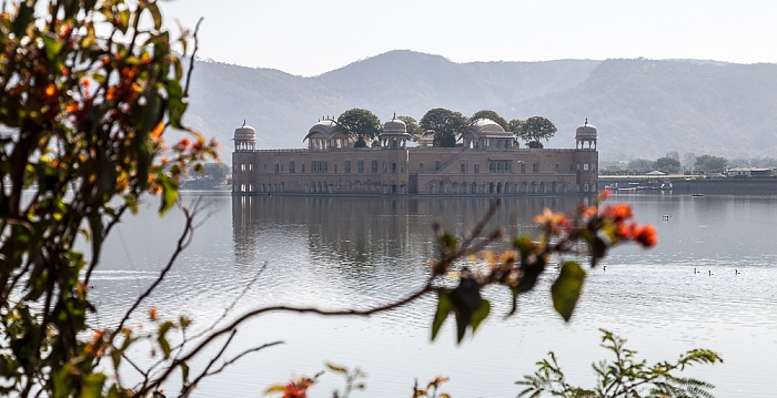 Jaipur Man Sagar Lake mit Jal Mahal (Wasserpalast)