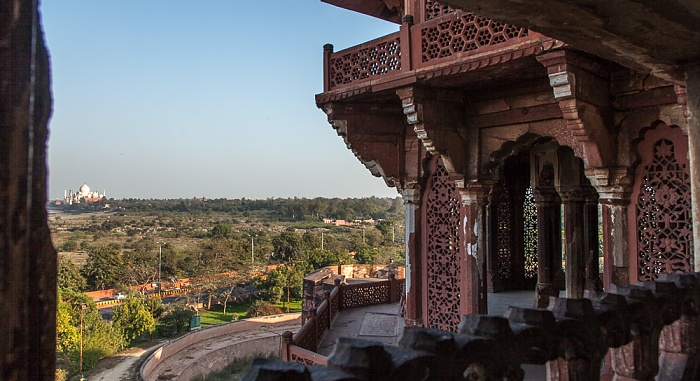 Agra Fort (Rotes Fort) Taj Mahal