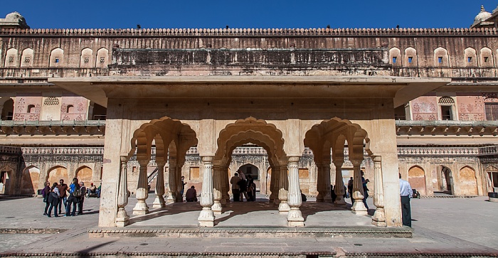Jaipur Amber Fort: Vierter Innenhof - Baradhari Pavilion