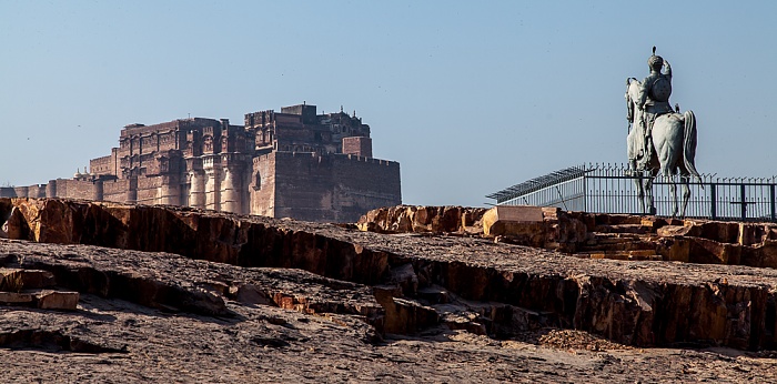 Jodhpur Reiterstandbild von Rao Jodha Mehrangarh Fort