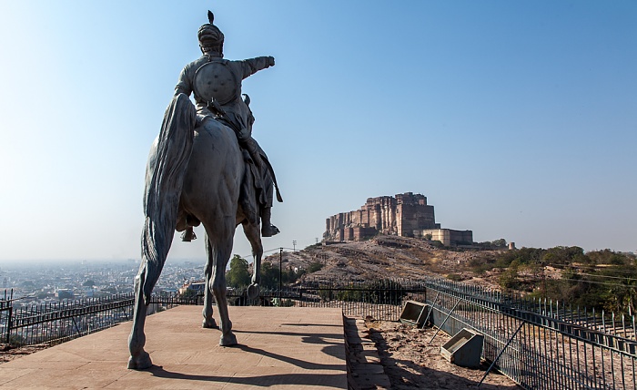 Jodhpur Reiterstandbild von Rao Jodha Mehrangarh Fort