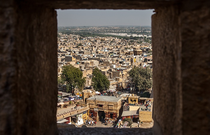 Jaisalmer Blick aus dem Raj Mahal (Maharaja-Palast): Altstadt Manak Chowk