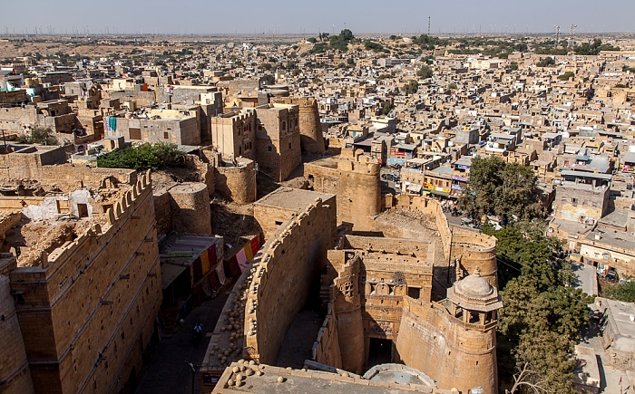 Blick vom Raj Mahal (Maharaja-Palast): Jaisalmer Fort und Altstadt Jaisalmer