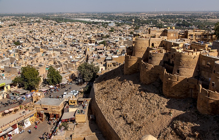 Blick vom Raj Mahal (Maharaja-Palast): Altstadt und Jaisalmer Fort Jaisalmer