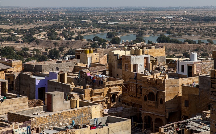 Blick vom Raj Mahal (Maharaja-Palast): Jaisalmer Fort Gadisar Talab