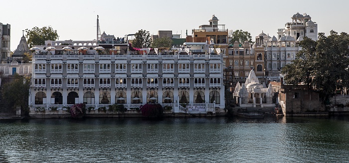Blick vom Bagore-ki-Haveli: Lake Pichola, Hotel Thamla Haveli Udaipur