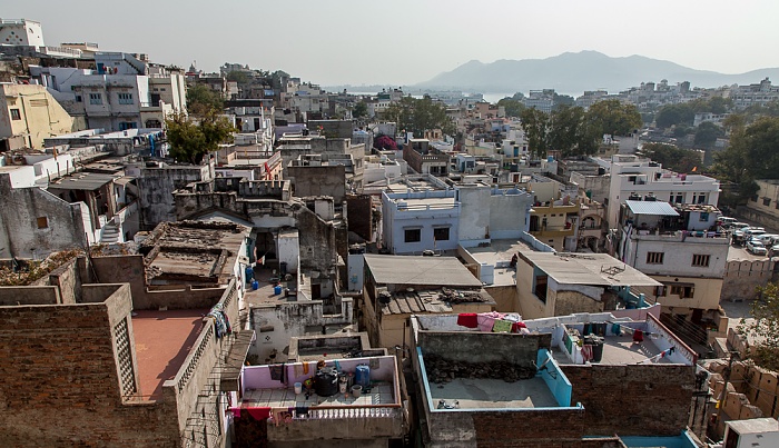 Blick vom Hotel Hill Lake Udaipur