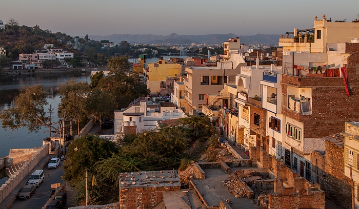 Blick vom Hotel Hill Lake Udaipur