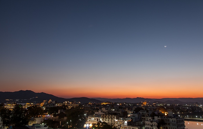 Blick vom Hotel Hill Lake Udaipur