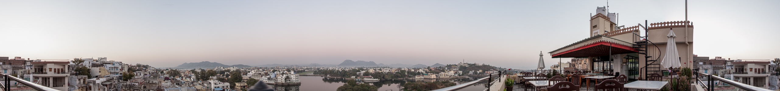 Udaipur Blick vom Hotel Hill Lake