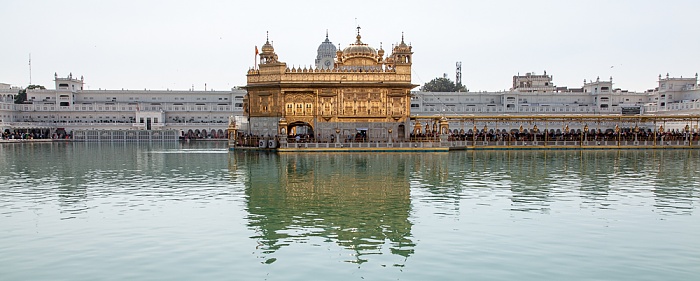 Golden Temple Complex: Amrit Sarovar (Wasserbecken), Harmandir Sahib (Goldener Tempel) Amritsar