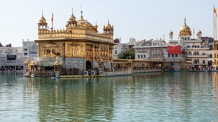 Golden Temple Complex: Amrit Sarovar (Wasserbecken), Harmandir Sahib (Goldener Tempel) Amritsar