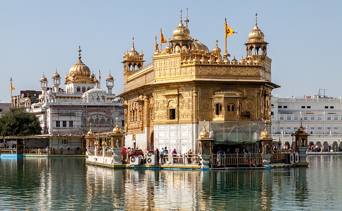 Golden Temple Complex: Amrit Sarovar (Wasserbecken), Harmandir Sahib (Goldener Tempel) Amritsar