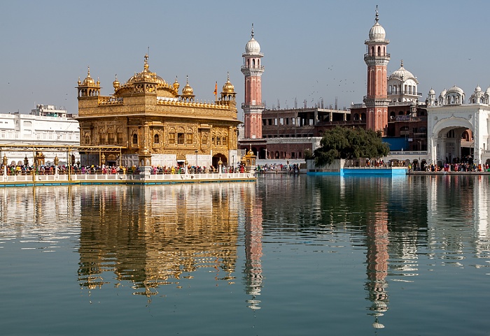 Golden Temple Complex: Amrit Sarovar (Wasserbecken), Harmandir Sahib (Goldener Tempel) Amritsar