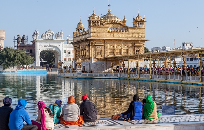 Golden Temple Complex: Amrit Sarovar (Wasserbecken), Harmandir Sahib (Goldener Tempel) Amritsar