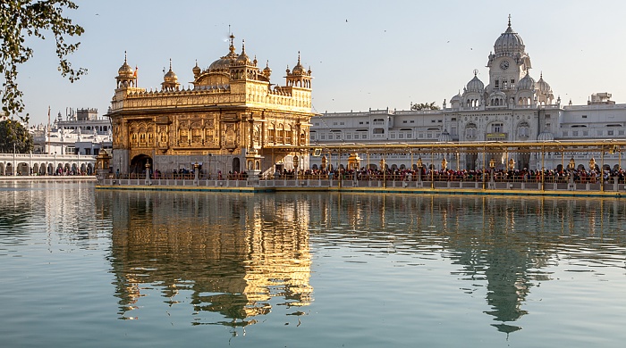 Golden Temple Complex: Amrit Sarovar (Wasserbecken), Harmandir Sahib (Goldener Tempel) Amritsar