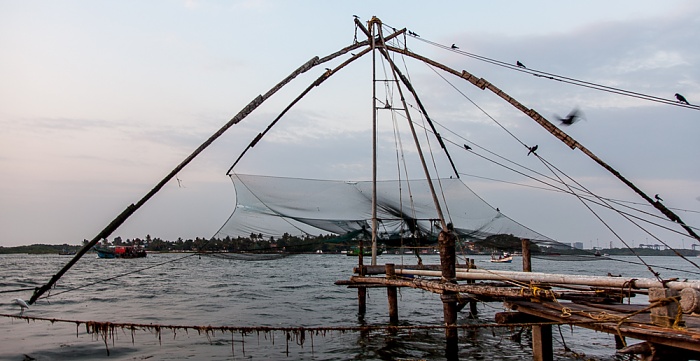 Fort Kochi: Chinesische Fischernetze, Vembanad Lake Kochi